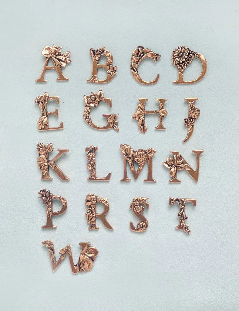 Nuance Botanical Letter Necklace