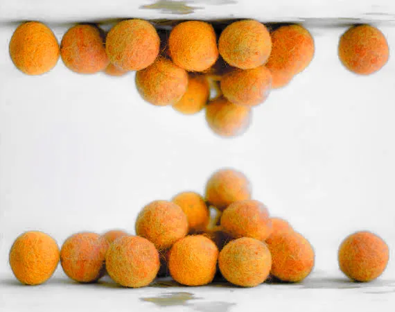 Orange Felt Balls 2cm x20 Wool Pom Poms. Craft Supplies. Kids Decor Craft.