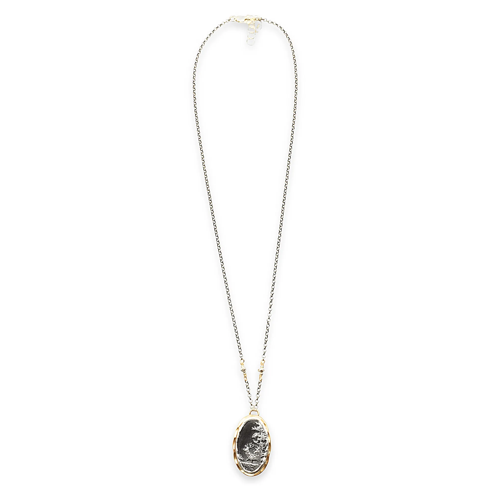 Oval Stag Necklace
