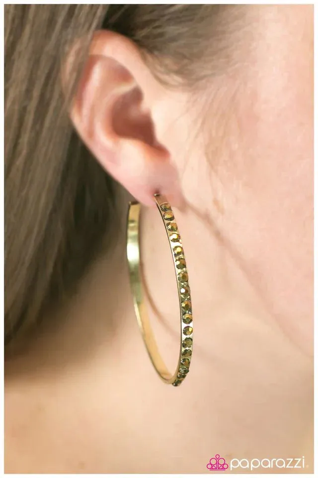 Paparazzi Earring ~ The Radical - Brass