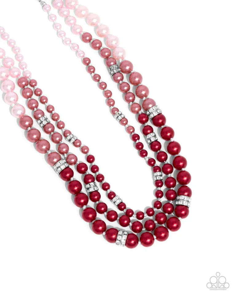Paparazzi Necklace ~ Ombré Ornament - Red