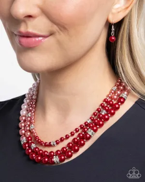 Paparazzi Necklace ~ Ombré Ornament - Red
