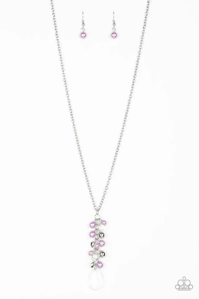 Paparazzi Necklace ~ Teardrop Serenity - Purple