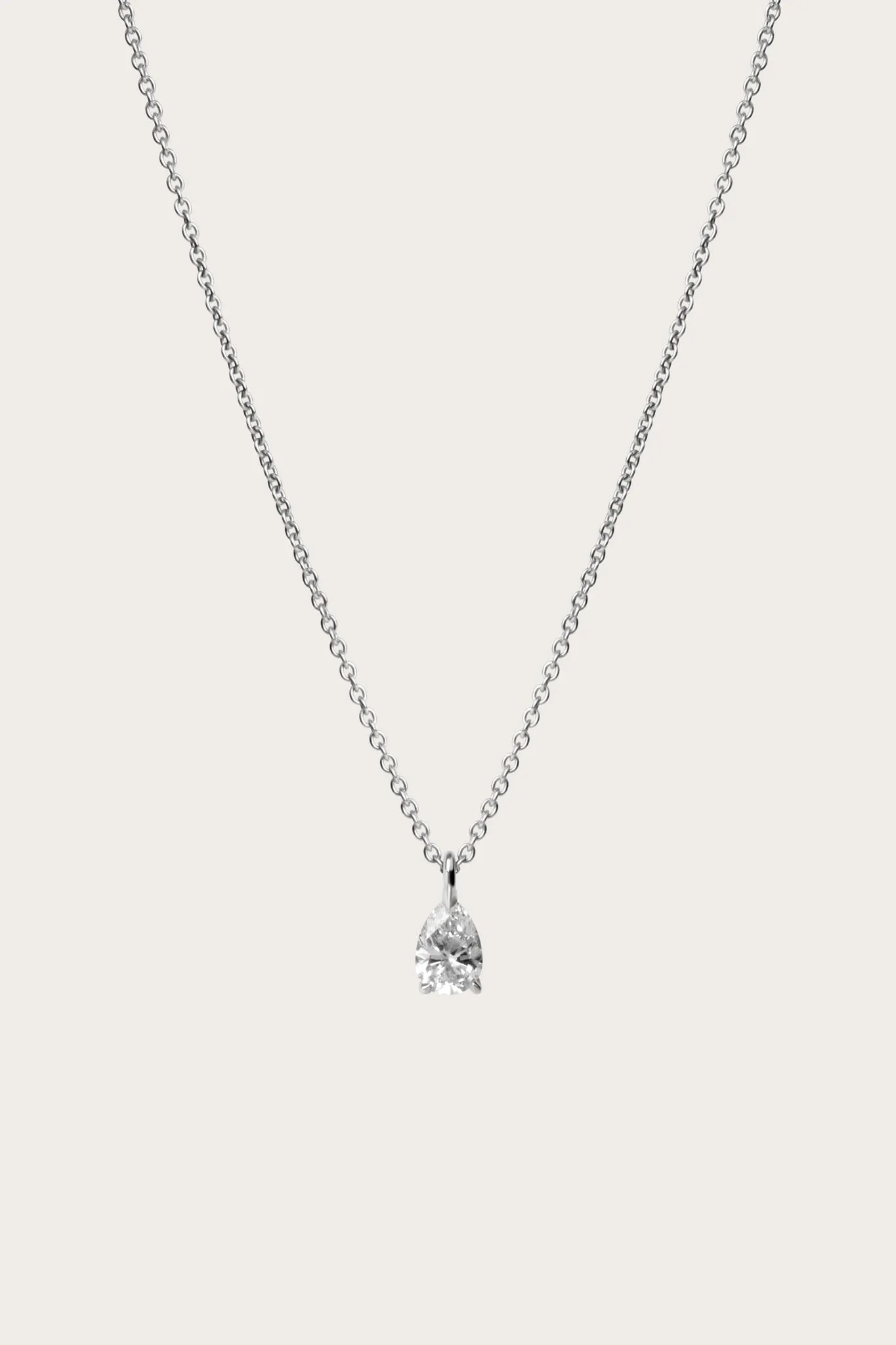 Pear Diamond Pendant Necklace