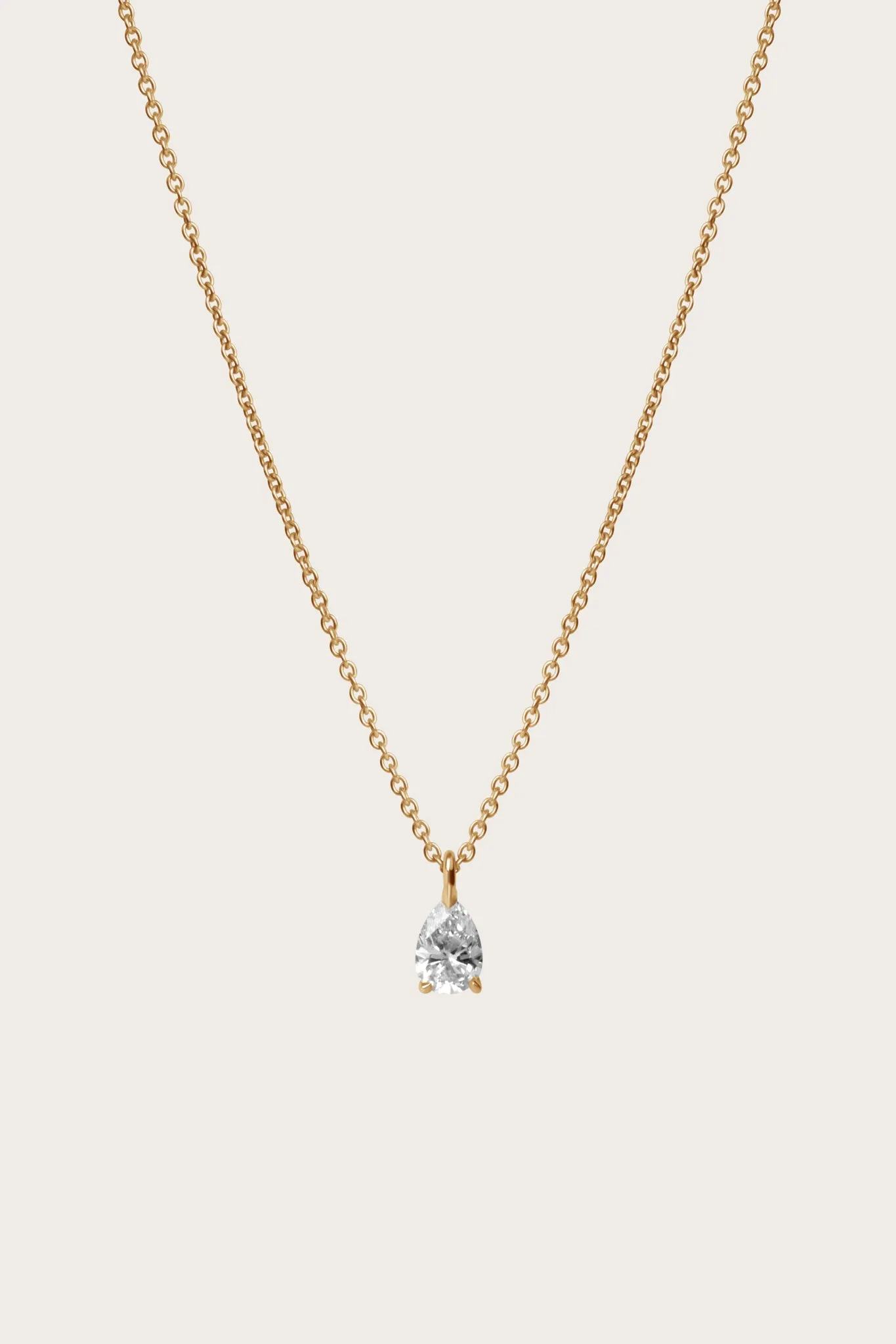 Pear Diamond Pendant Necklace