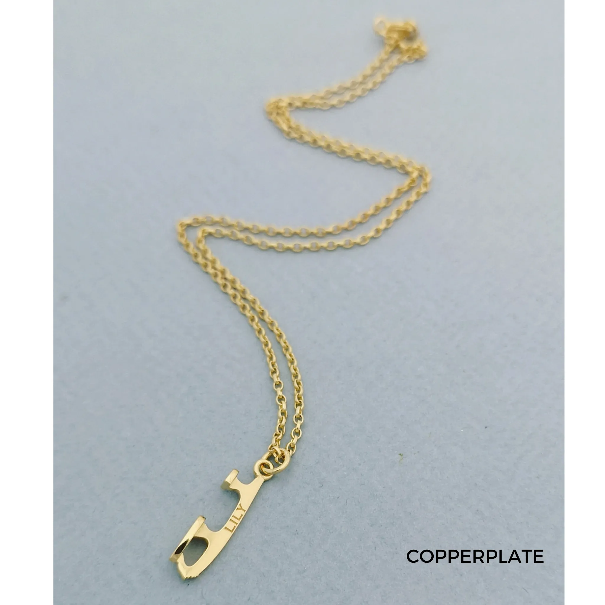 Personalised Gold Ice Skating Necklaces