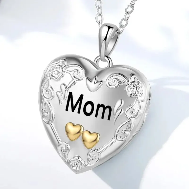 Personalised Heart Photo Locket Necklace with Engraving | Photo Necklace | Picture Necklace