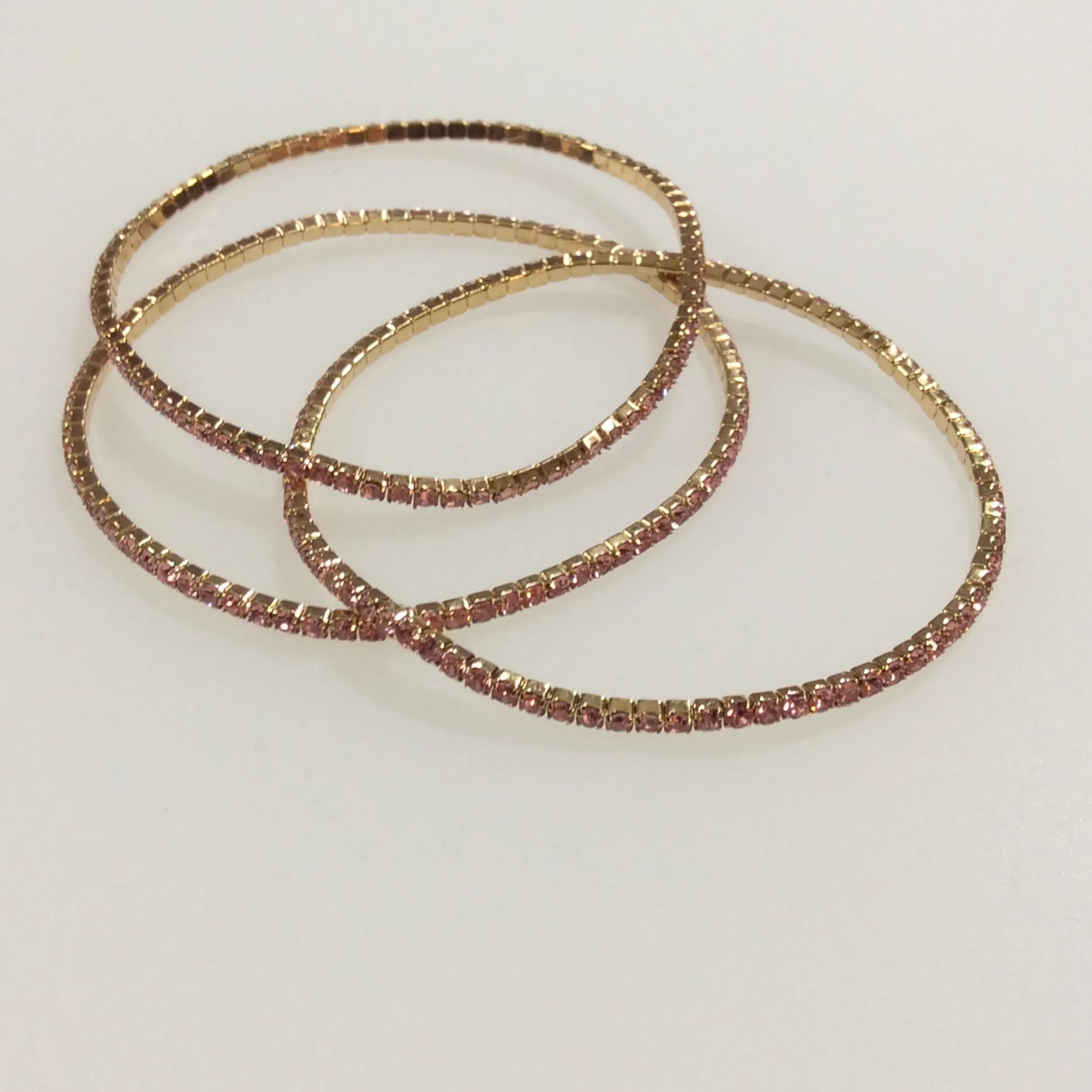 Petite Gold Stretch Crystal Bracelets