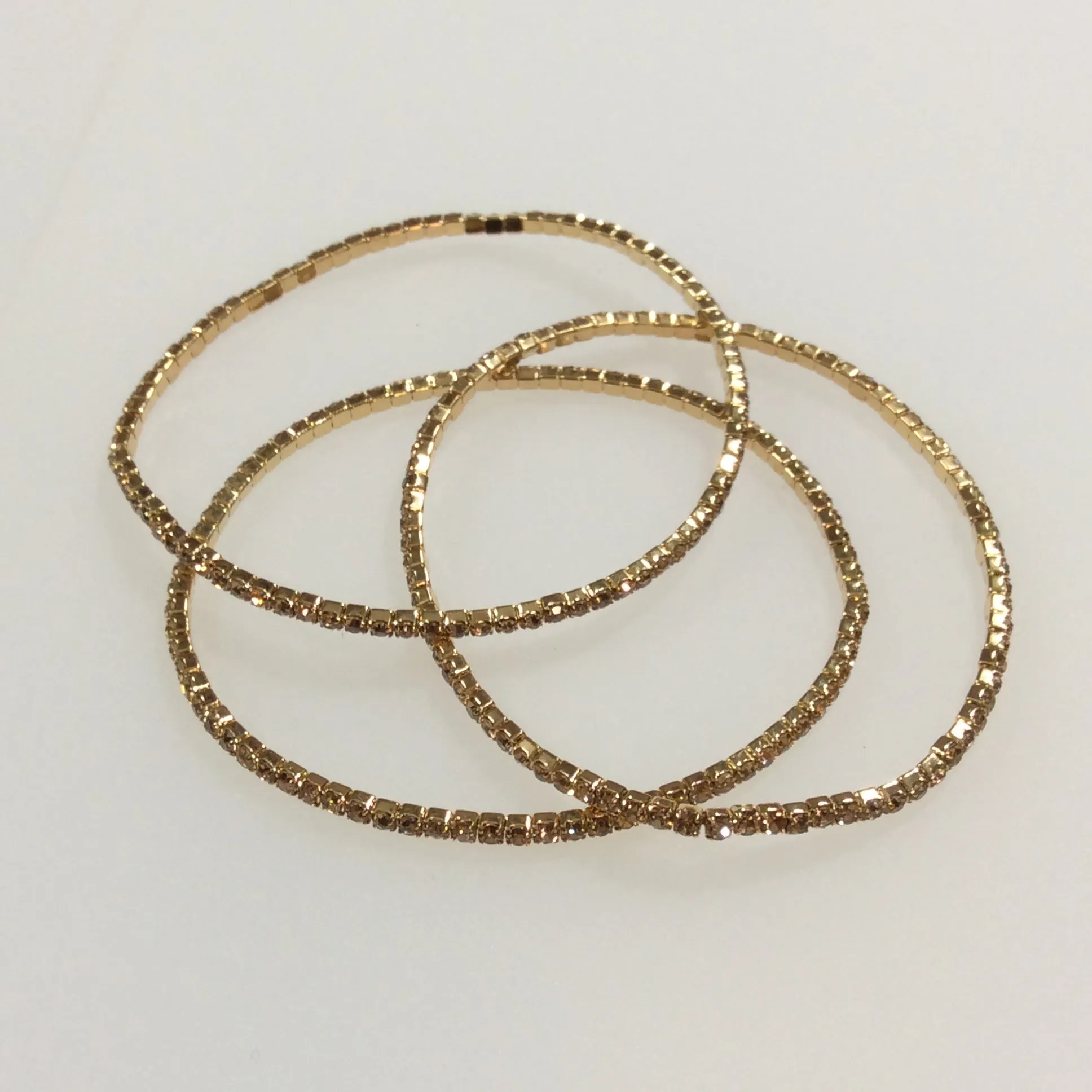 Petite Gold Stretch Crystal Bracelets