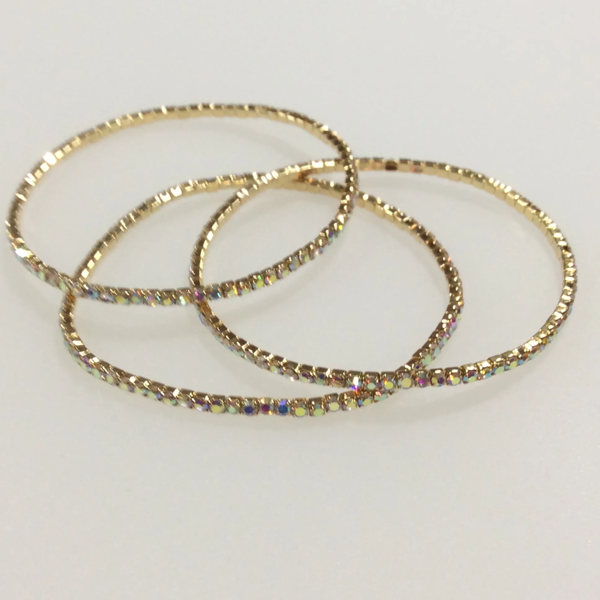 Petite Gold Stretch Crystal Bracelets