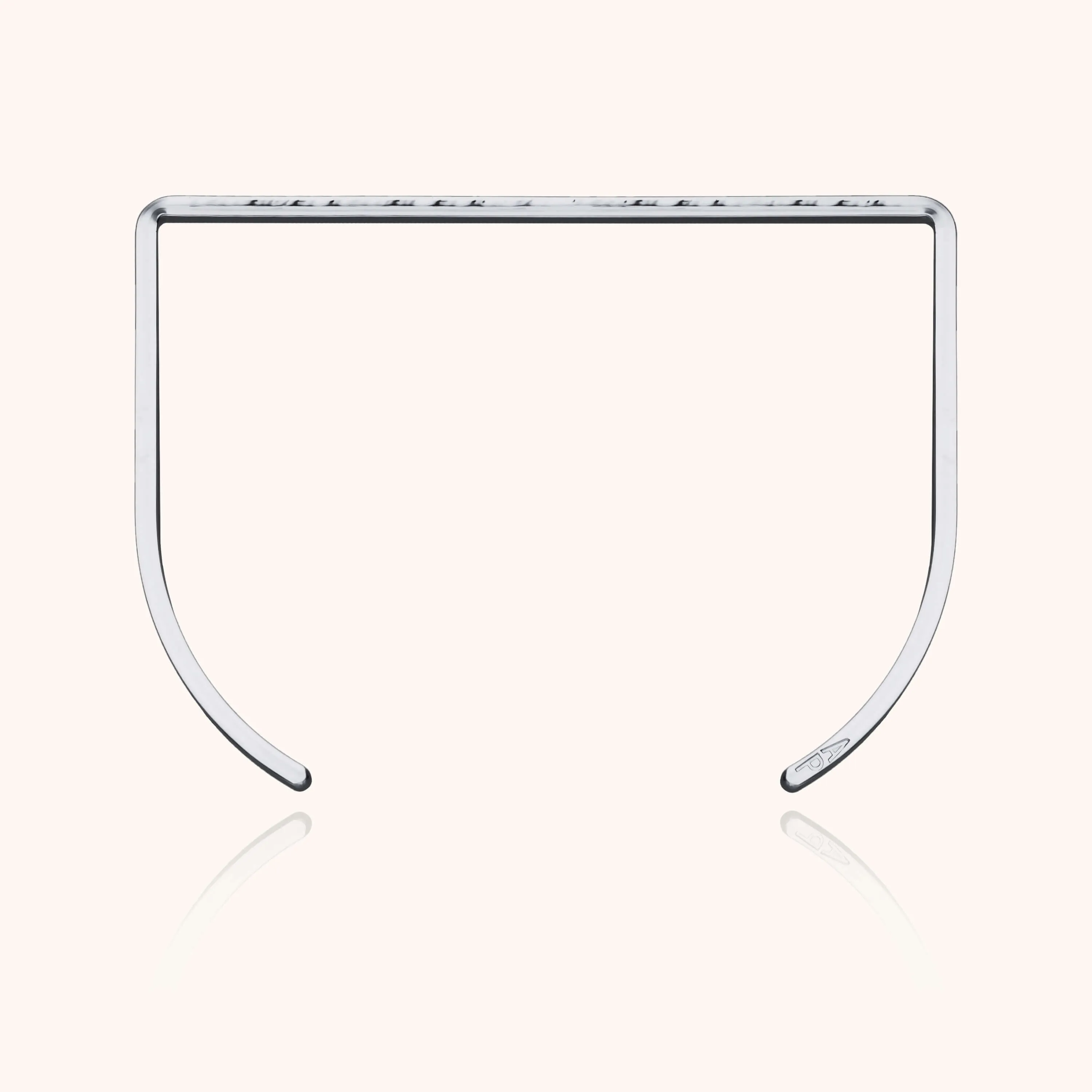 Pi Squared Hammered Bracelet - silver