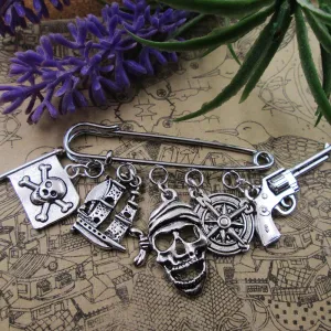 Pirate Captain's Courage Charm Brooch