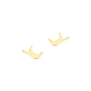 Plain Moon Stud Earrings