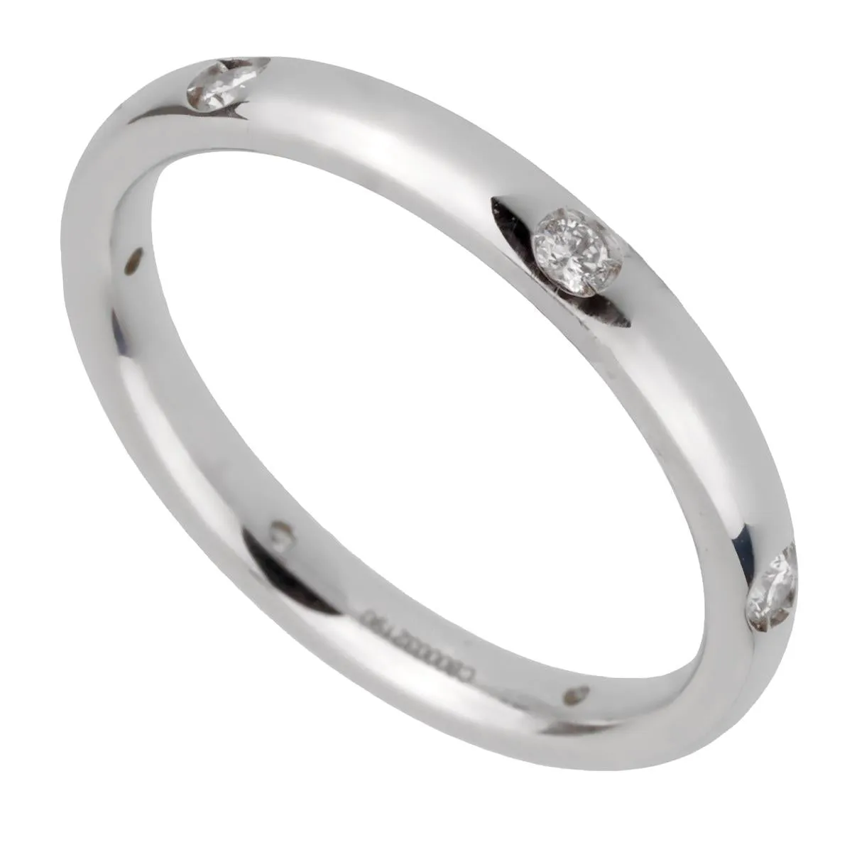 Pomellato Diamond White Gold Eternity Band Ring Sz 5