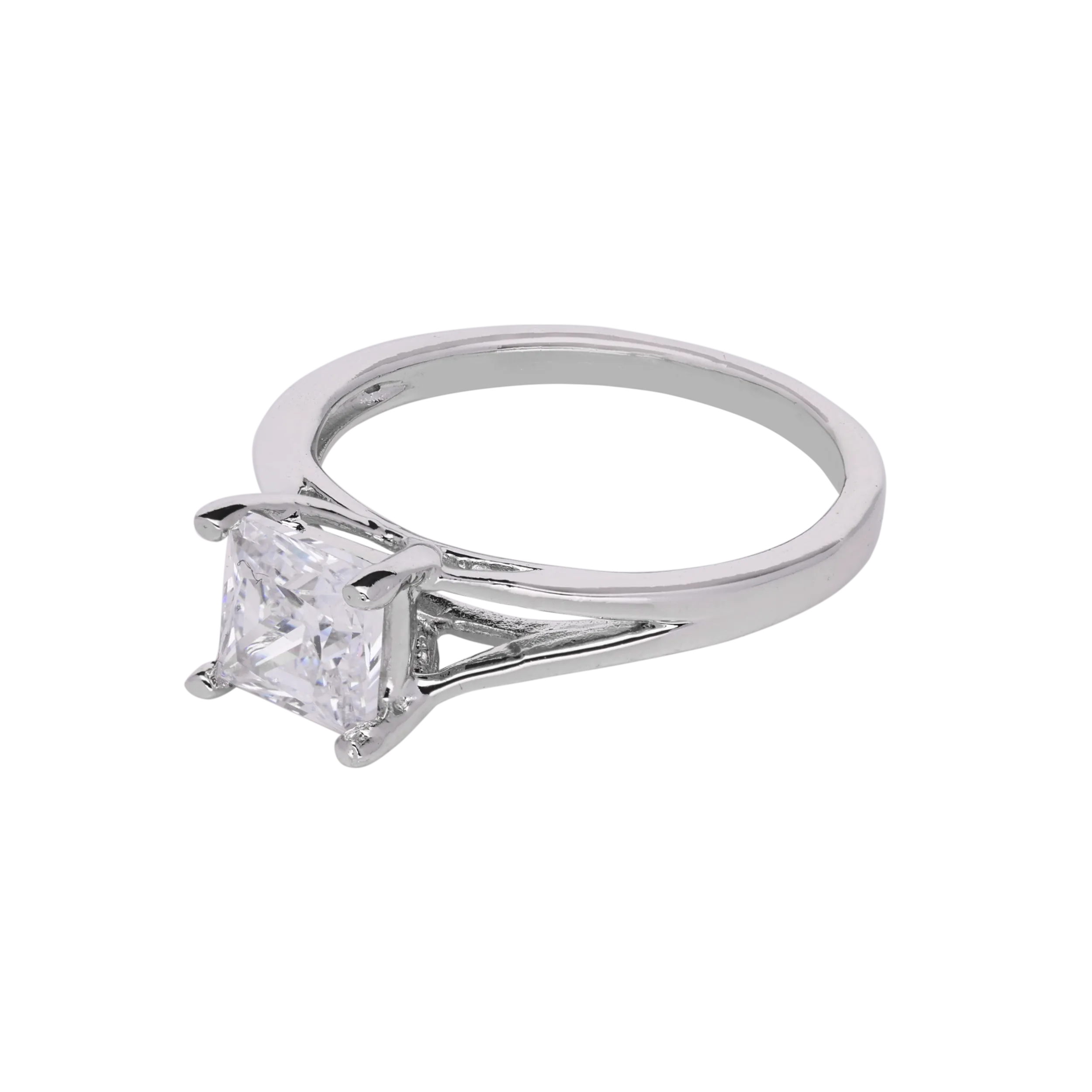 Princess Cut Zircon Silver Ring | SKU : 0003448588