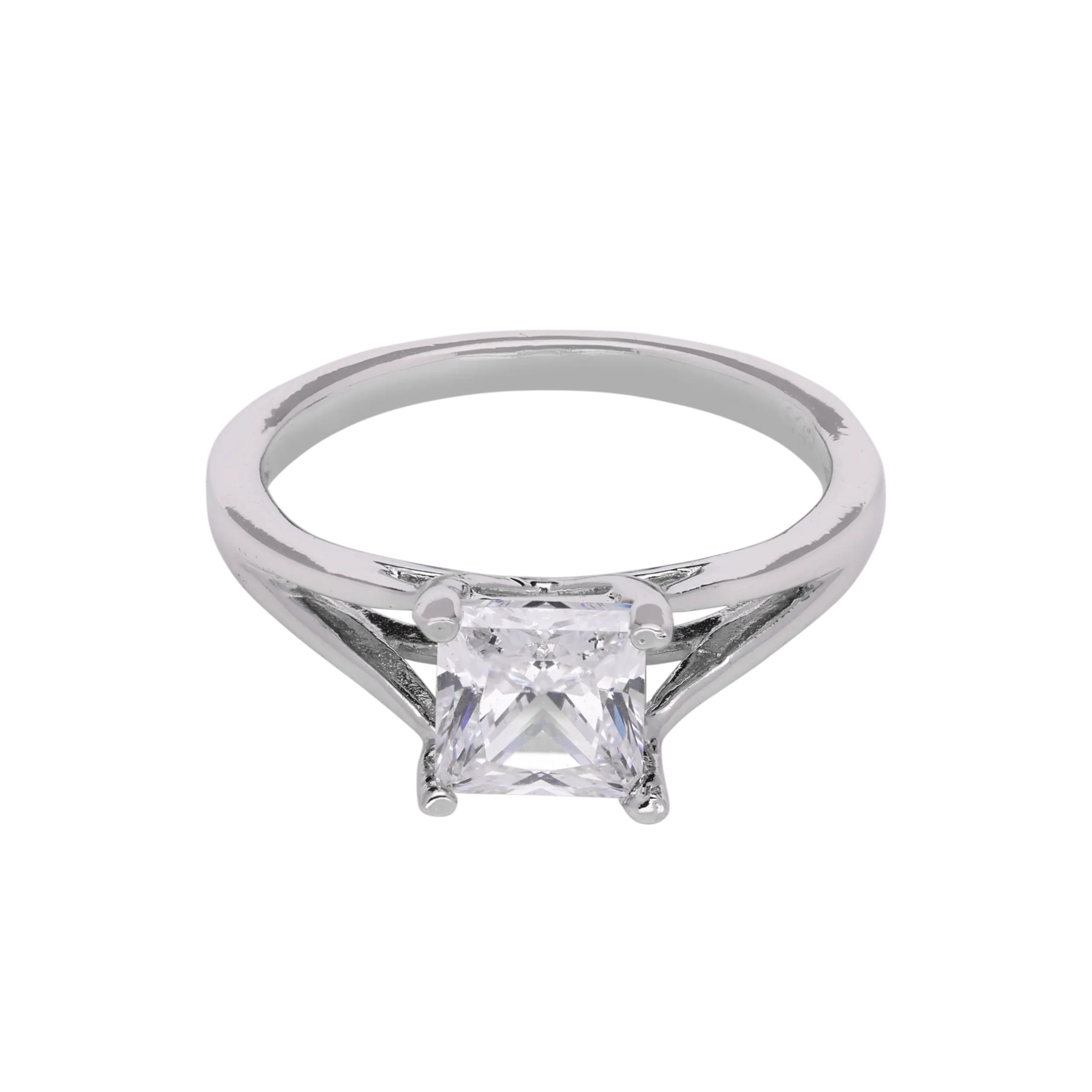 Princess Cut Zircon Silver Ring | SKU : 0003448588