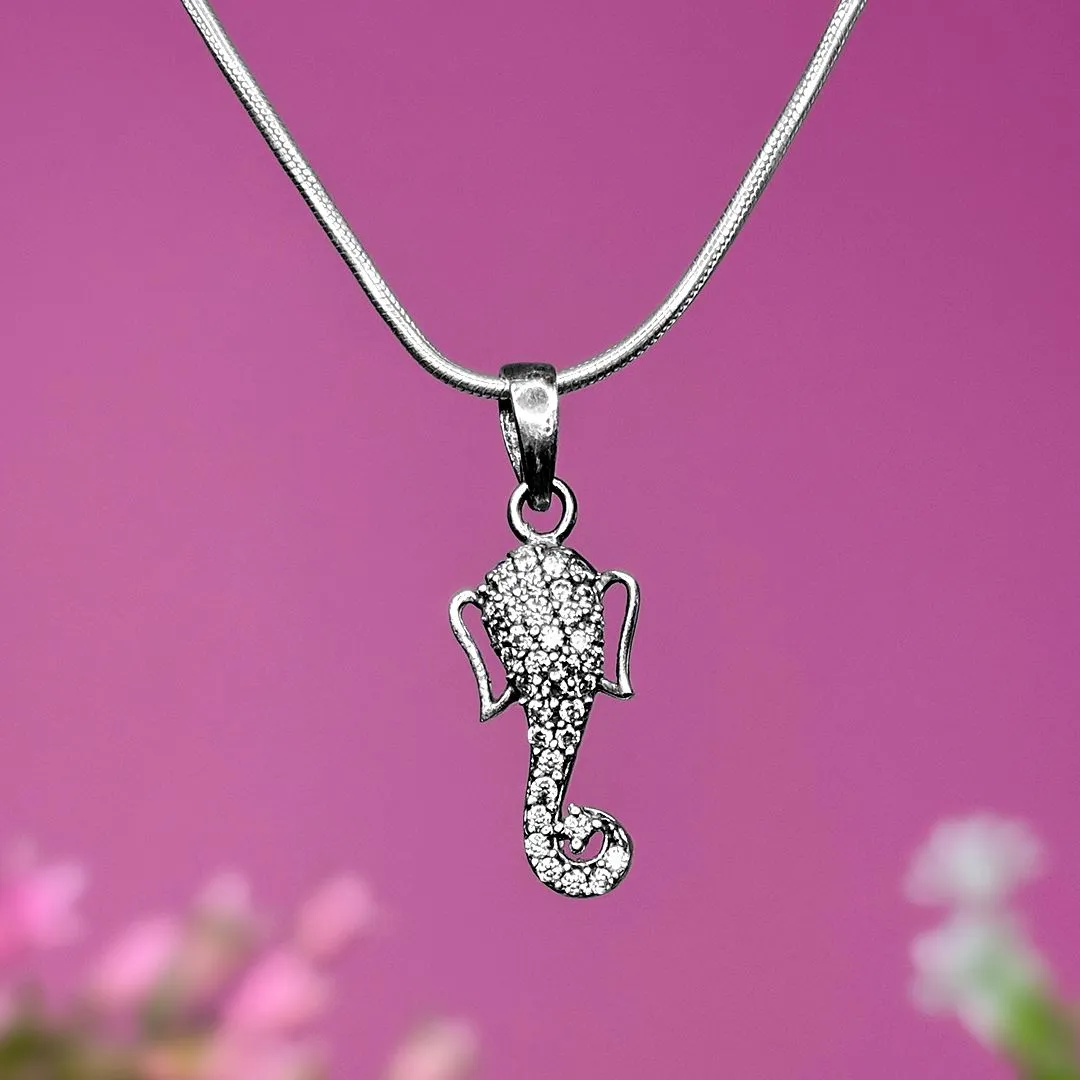 Prosperity Ganpati Pendant in Sterling Silver
