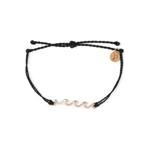 PURA VIDA DELICATE WAVE BRACELET RG - BLACK