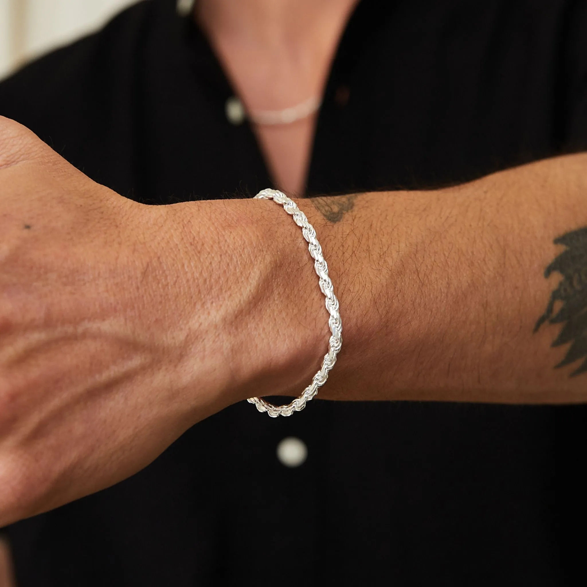 Rope Bracelet, Sterling Silver (3.5mm)