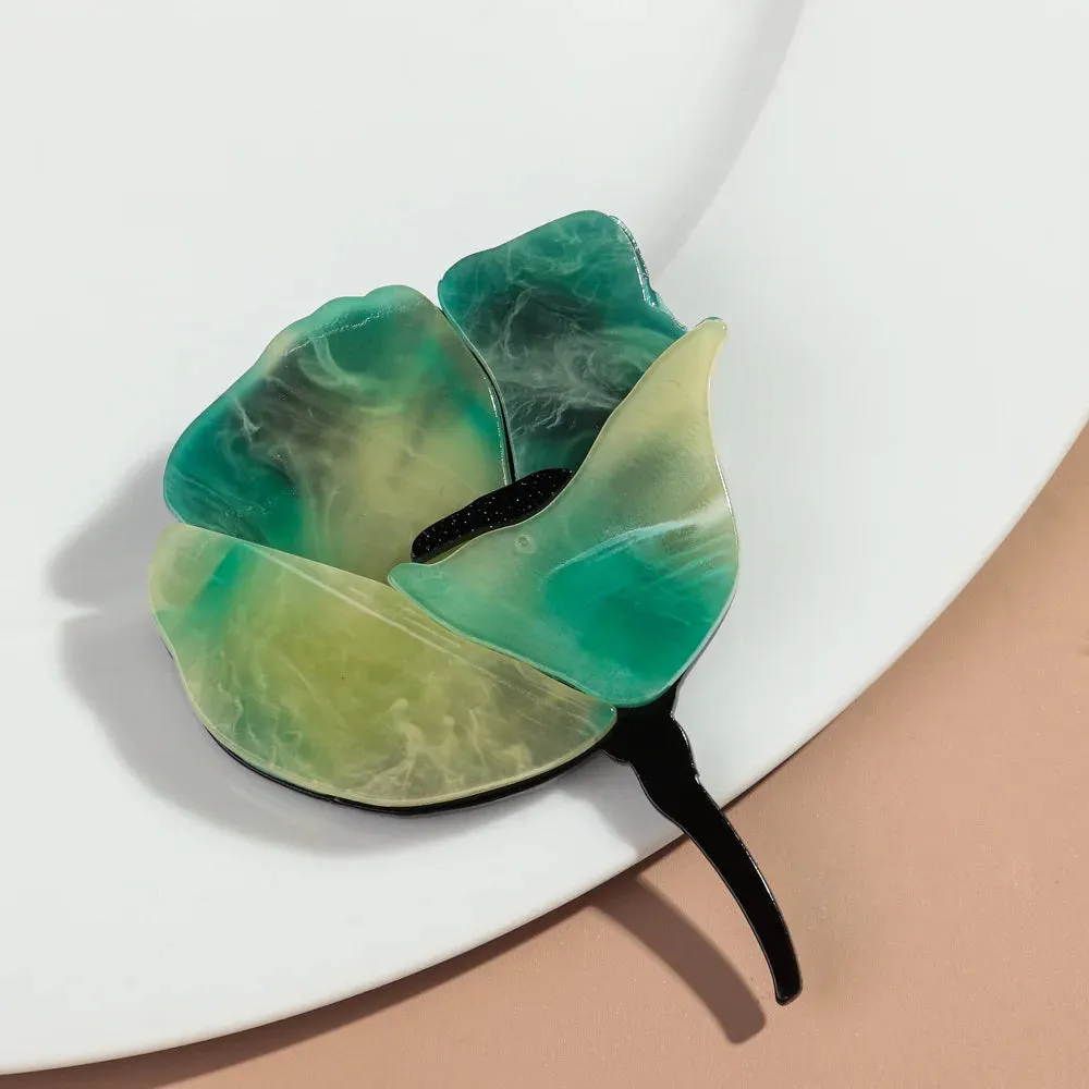Rose Flower Acrylic Brooches