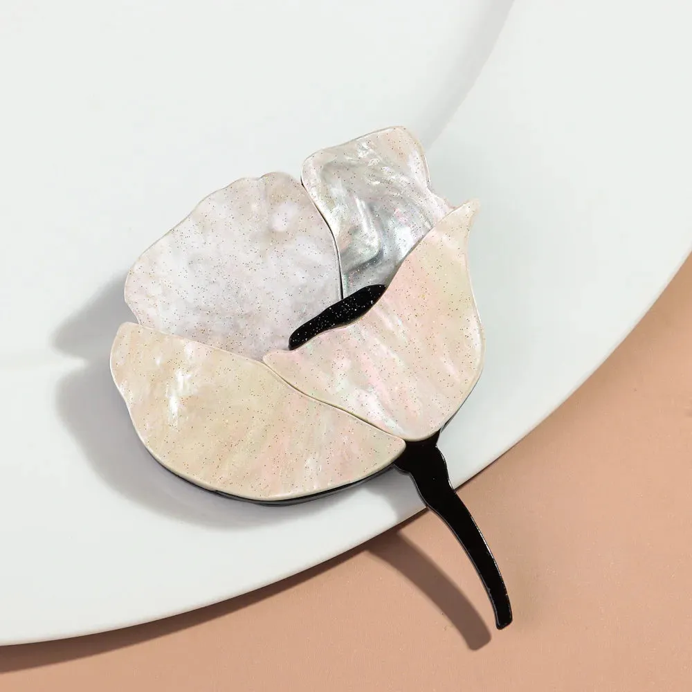 Rose Flower Acrylic Brooches