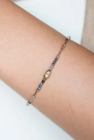Ruby Sapphire Liquid Gold Bracelet