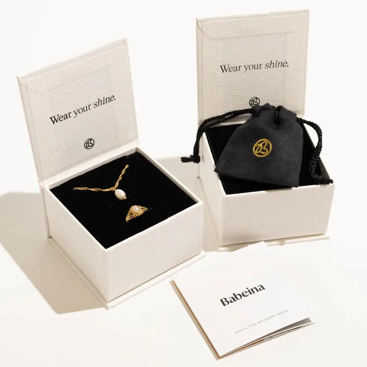 Satellite Pearl Chain Necklace | 18k Gold Plated