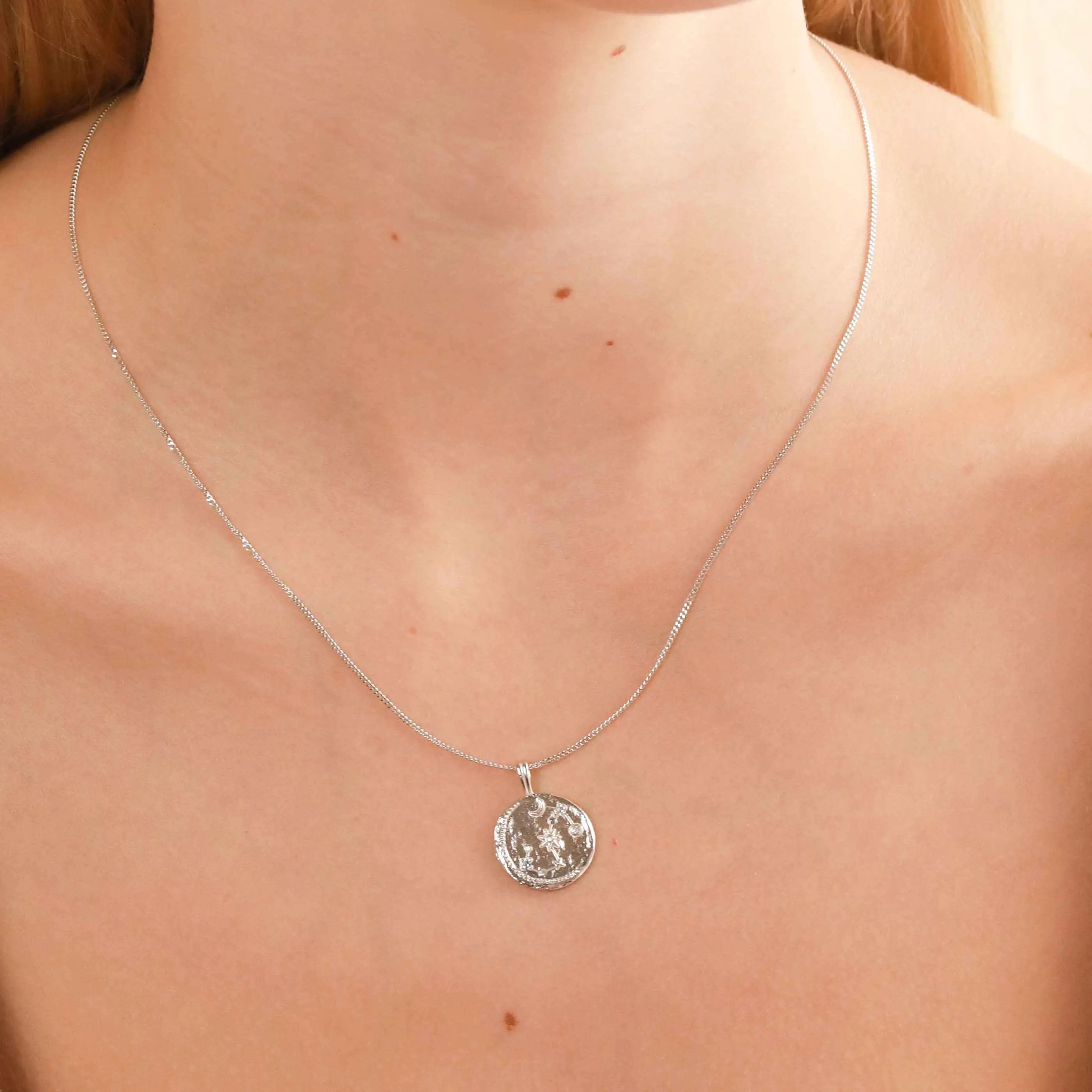 Scorpio Zodiac Pendant Necklace in Silver