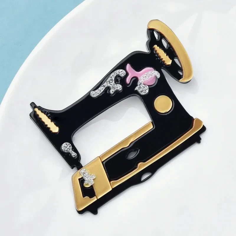 Sewing Machine Acrylic Brooch