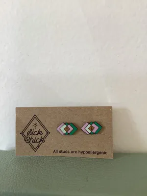Sick Chick Abstract Triangle Studs #33