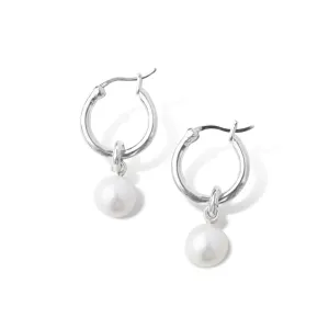 Silver Perle Silver Classic Hoop Earrings W/S