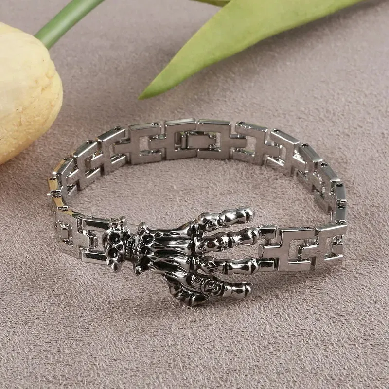 Silver Plated Metal Bracelets Men Scorpion Charms Men Bracelets Punk Man Bracelets & Bangles Wristband Pulsera HombreJewelry