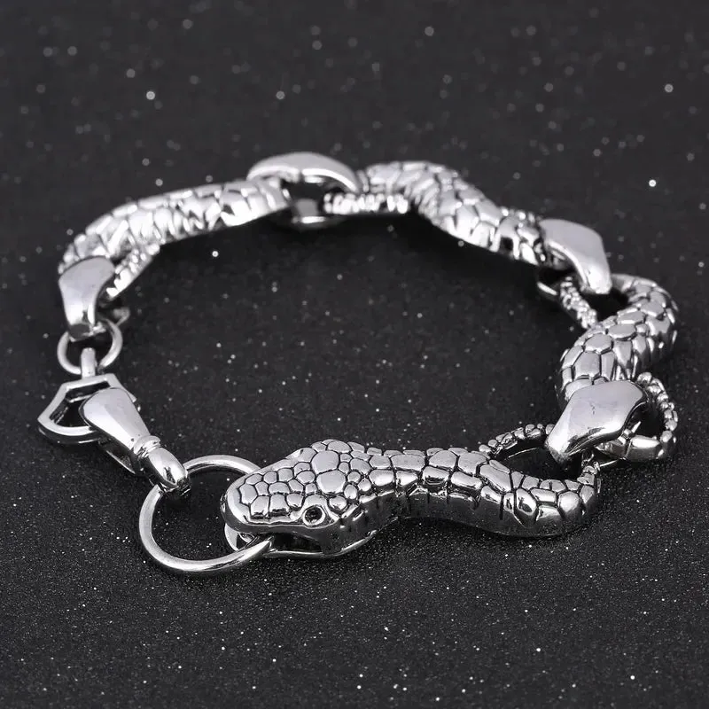 Silver Plated Metal Bracelets Men Scorpion Charms Men Bracelets Punk Man Bracelets & Bangles Wristband Pulsera HombreJewelry