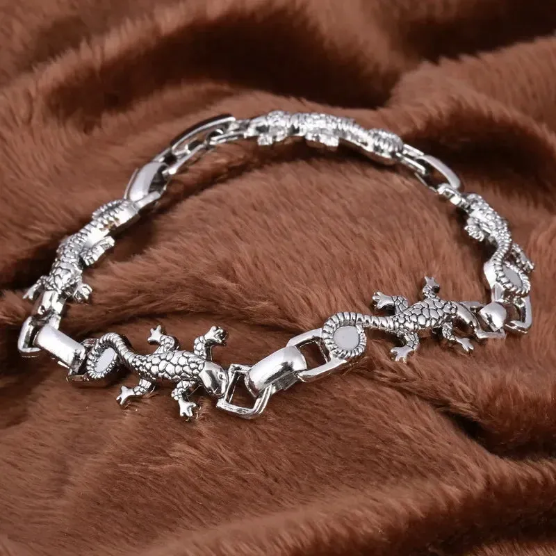 Silver Plated Metal Bracelets Men Scorpion Charms Men Bracelets Punk Man Bracelets & Bangles Wristband Pulsera HombreJewelry