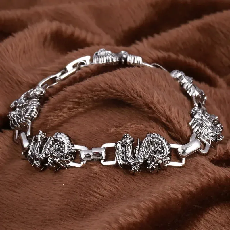 Silver Plated Metal Bracelets Men Scorpion Charms Men Bracelets Punk Man Bracelets & Bangles Wristband Pulsera HombreJewelry