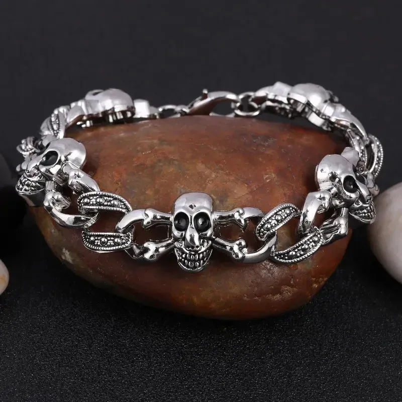 Silver Plated Metal Bracelets Men Scorpion Charms Men Bracelets Punk Man Bracelets & Bangles Wristband Pulsera HombreJewelry