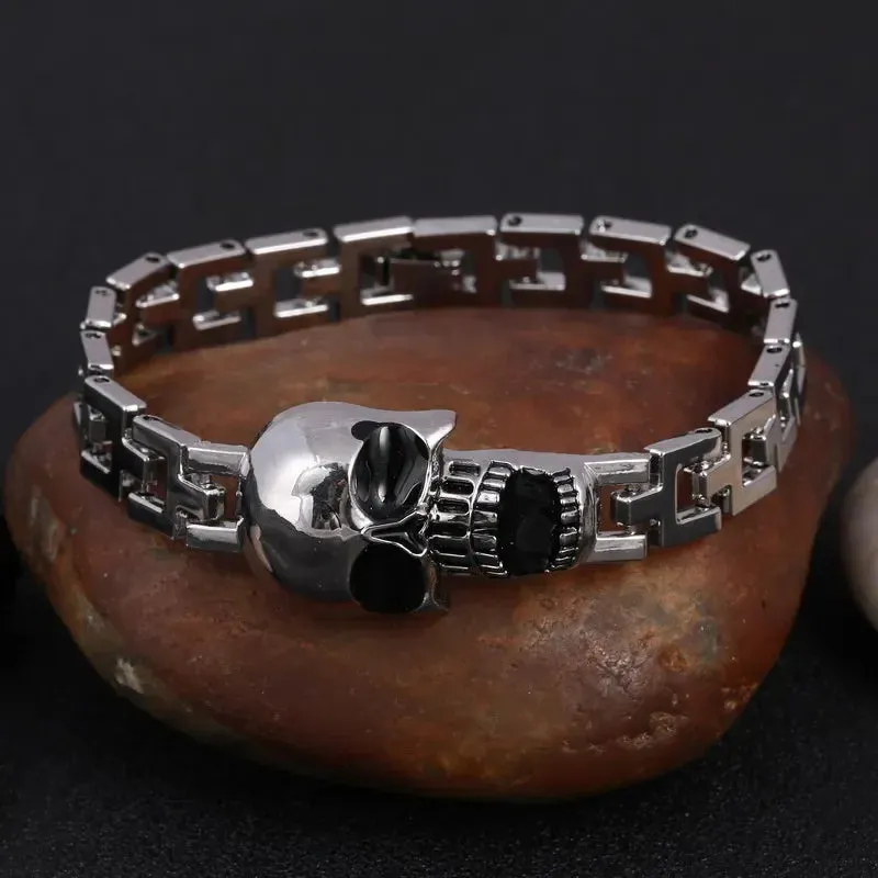 Silver Plated Metal Bracelets Men Scorpion Charms Men Bracelets Punk Man Bracelets & Bangles Wristband Pulsera HombreJewelry