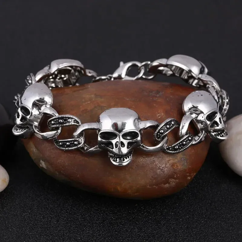 Silver Plated Metal Bracelets Men Scorpion Charms Men Bracelets Punk Man Bracelets & Bangles Wristband Pulsera HombreJewelry