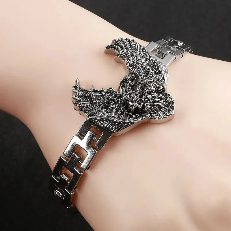 Silver Plated Metal Bracelets Men Scorpion Charms Men Bracelets Punk Man Bracelets & Bangles Wristband Pulsera HombreJewelry