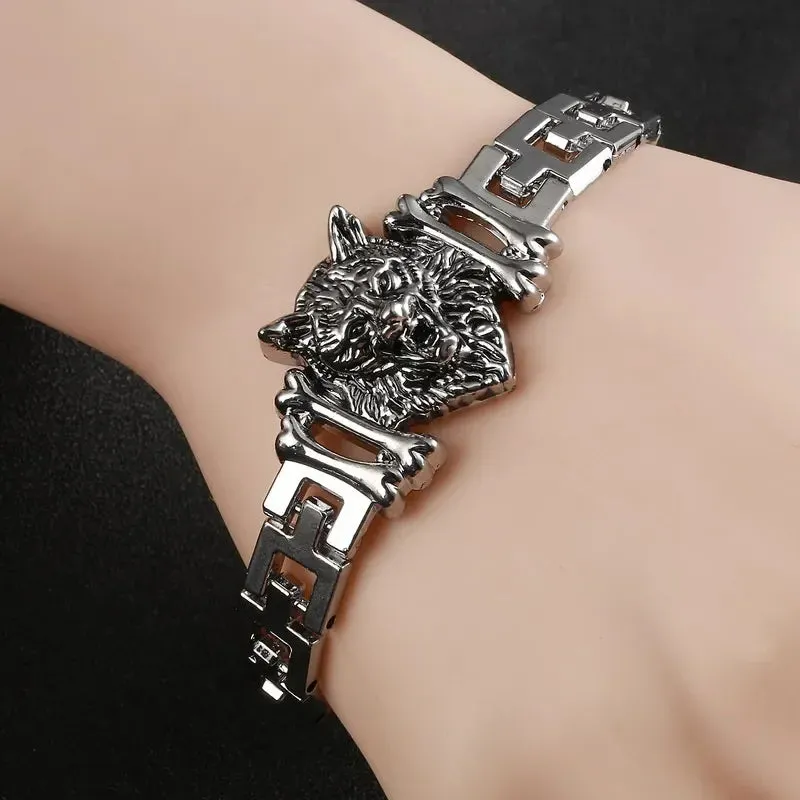Silver Plated Metal Bracelets Men Scorpion Charms Men Bracelets Punk Man Bracelets & Bangles Wristband Pulsera HombreJewelry