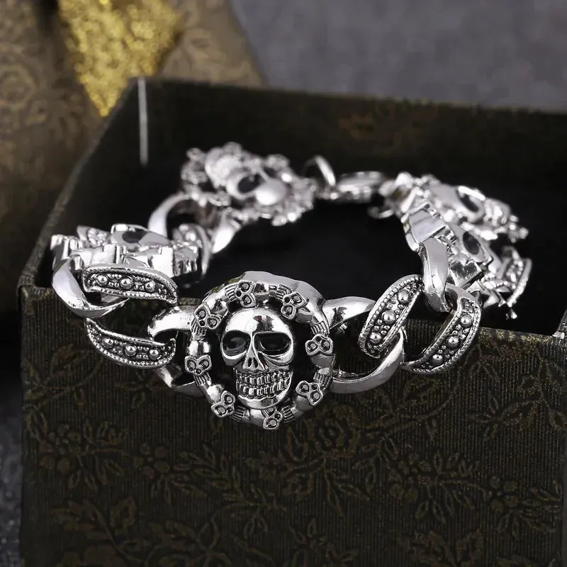 Silver Plated Metal Bracelets Men Scorpion Charms Men Bracelets Punk Man Bracelets & Bangles Wristband Pulsera HombreJewelry