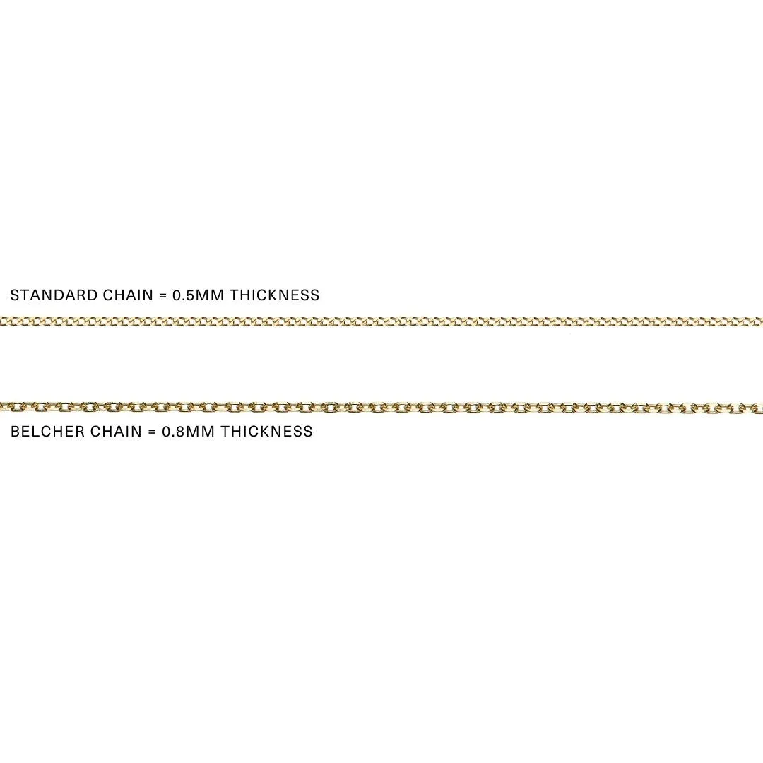 Solid Gold Initial Letter Necklace