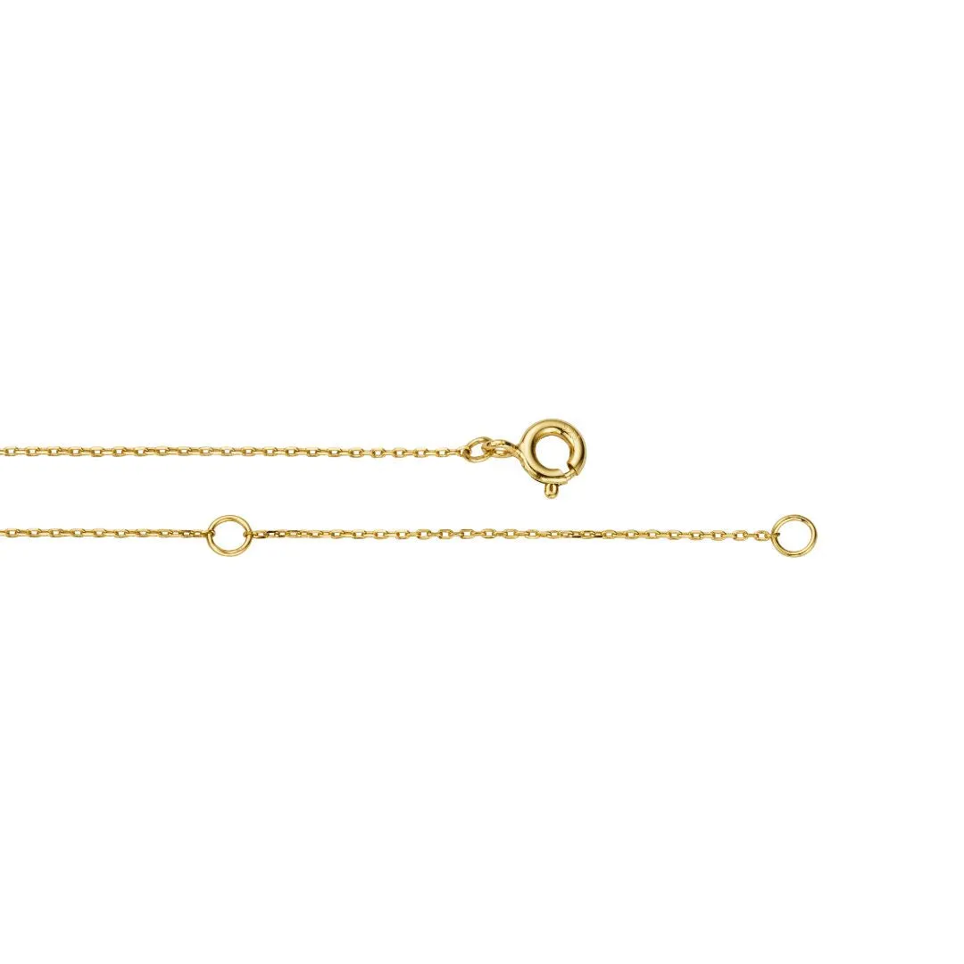 Solid Gold Initial Letter Necklace