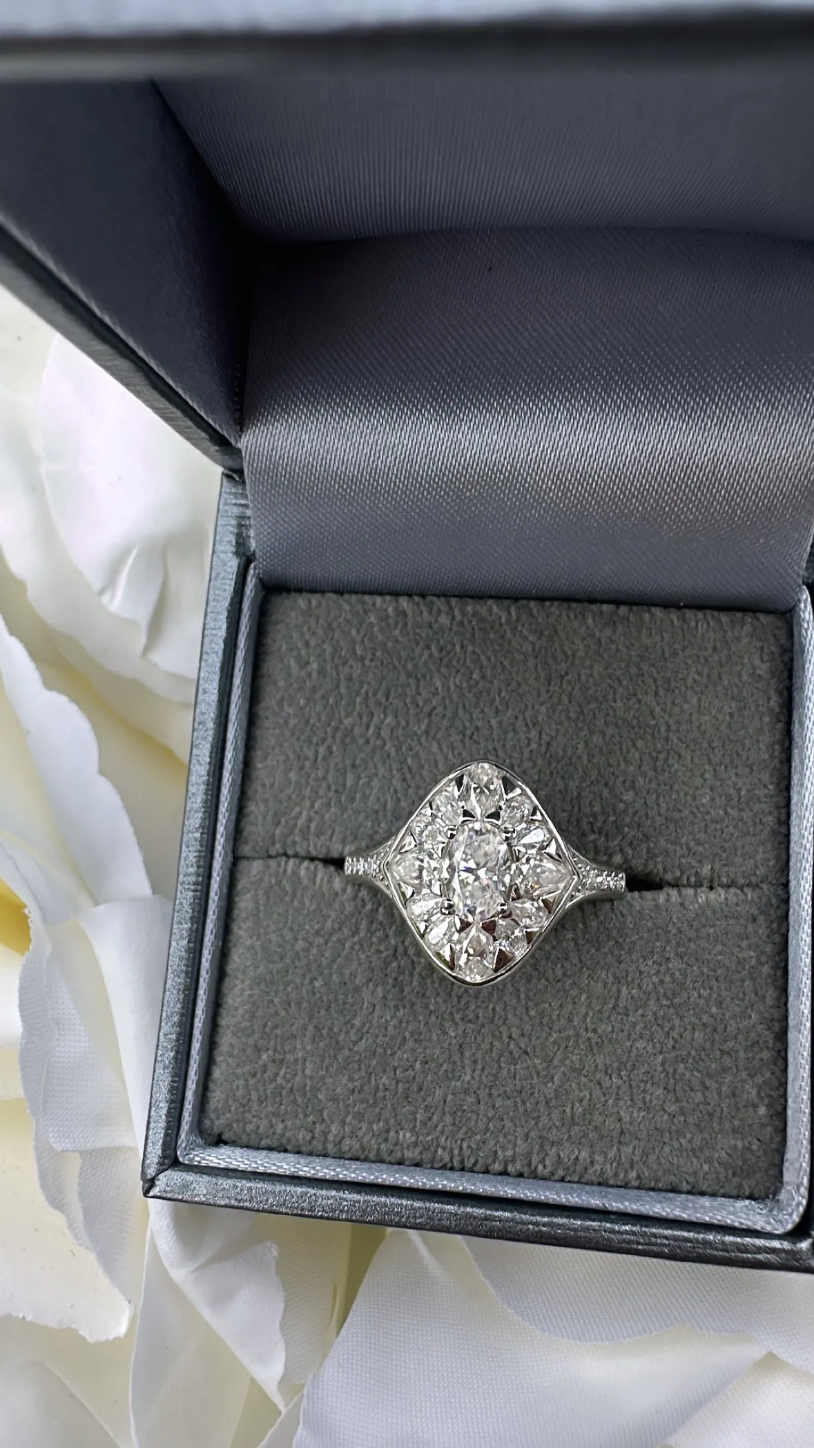 Sophie Moissanite Ring- Silver
