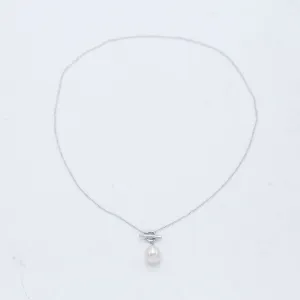 SOPHIE - Pearl Thread Necklace - Silver