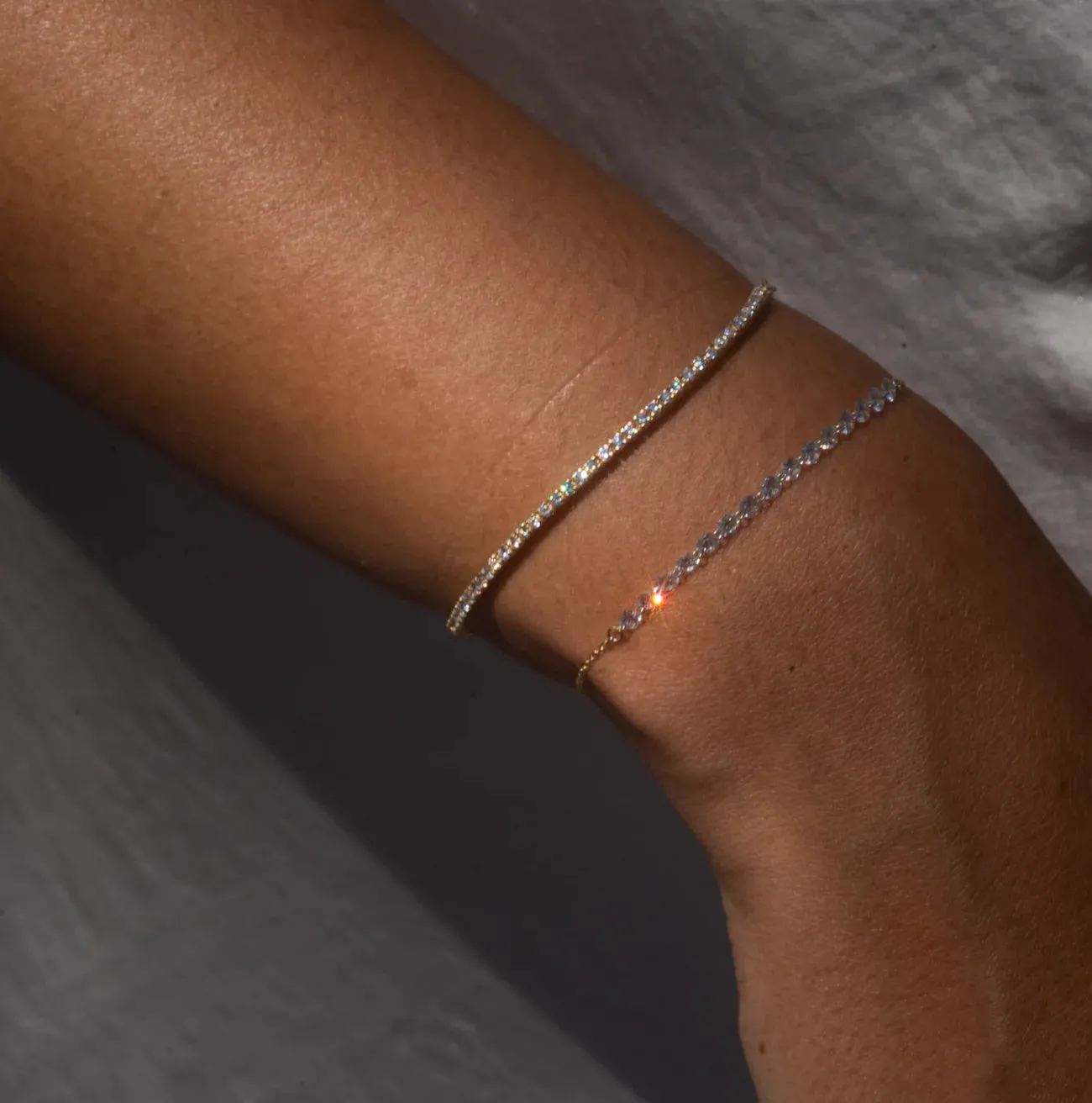 Sophie Ratner Petite Pierced Tennis Bracelet