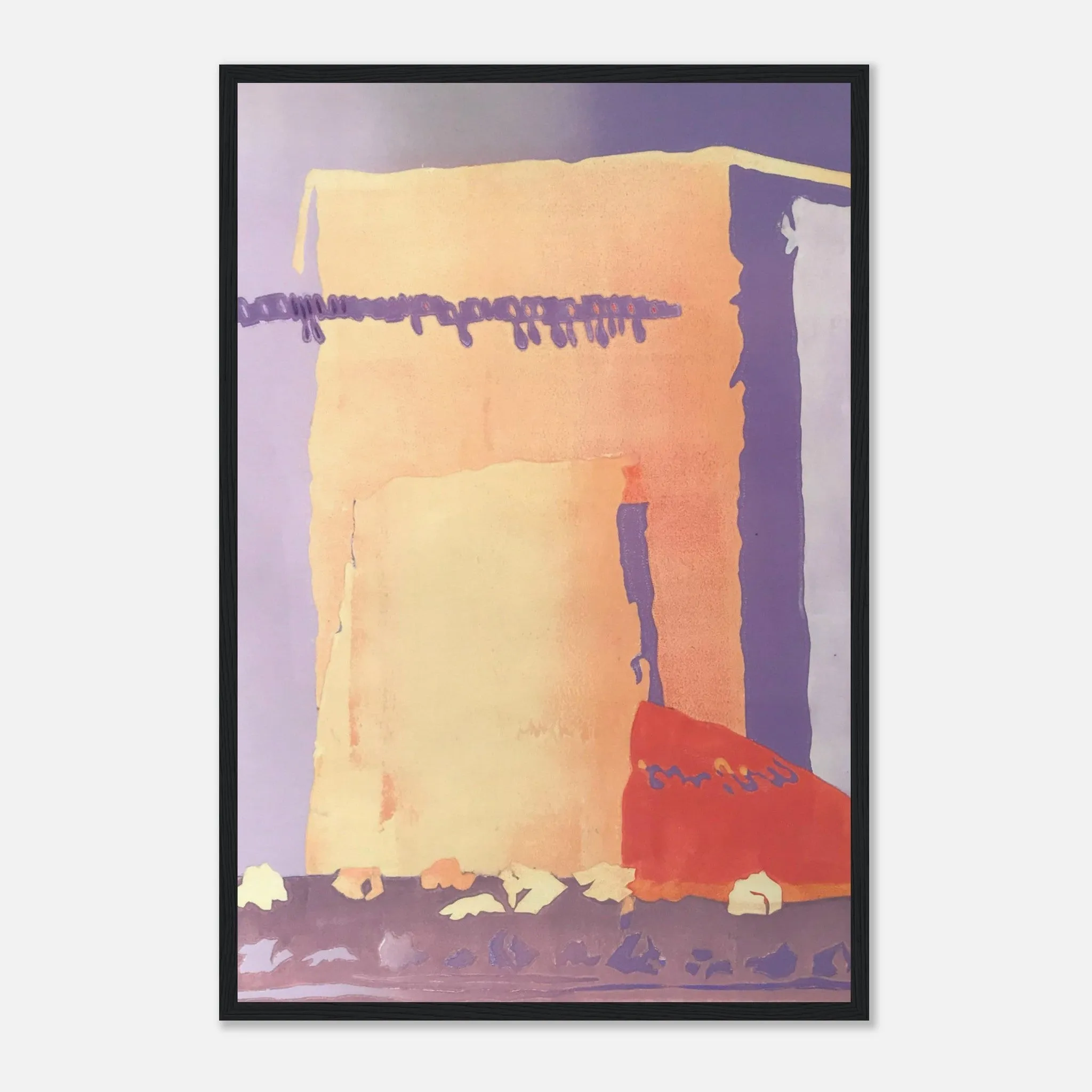 'Spirit of the Southwest' Abstract I 16x24 Wooden Framed Art Print | Original Artwork by American Artist Barbara Cleary