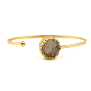 Stone effect resin on delicate bangle