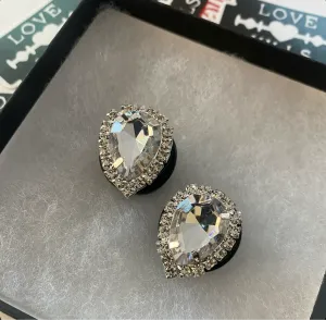 Teardrop Rhinestone Bling Plugs