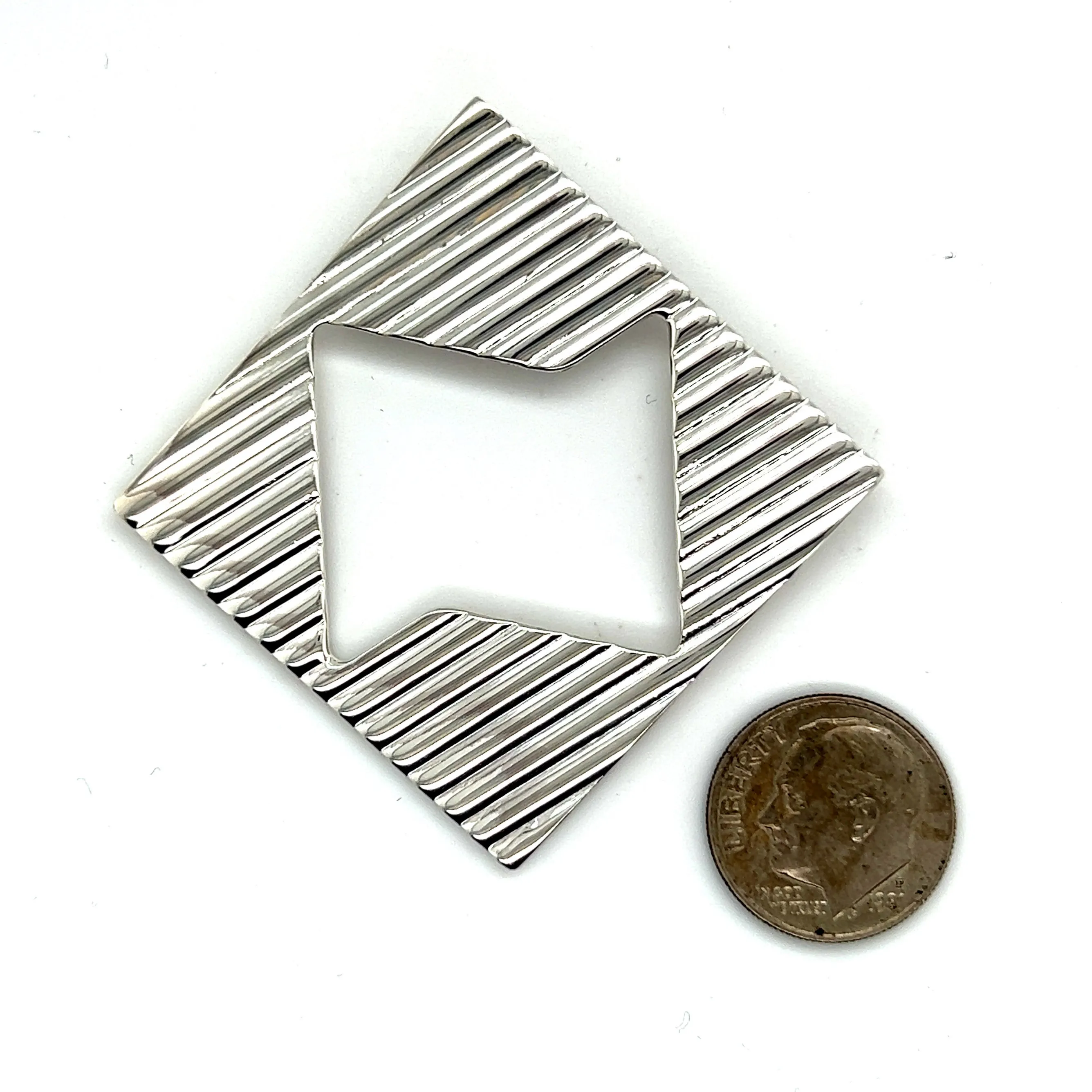 Tiffany & Co Estate Abstract Brooch Sterling Silver 14.8 Grams TIF221